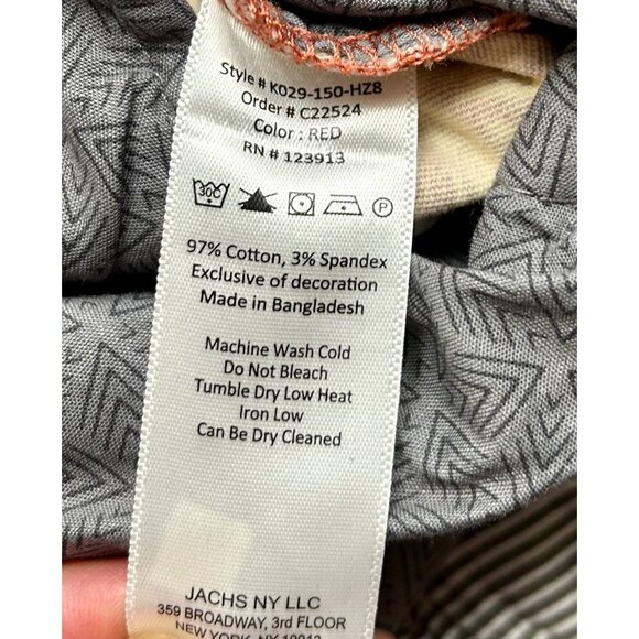 🩳 JACHS Men's Preppy NYC Red Island Print Resortwear Stretch Twill Shorts 38" - Picture 8 of 14